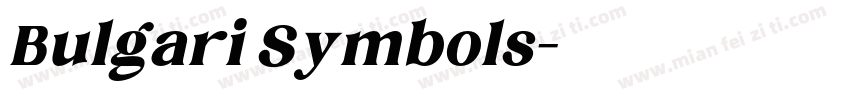 Bulgari Symbols字体转换